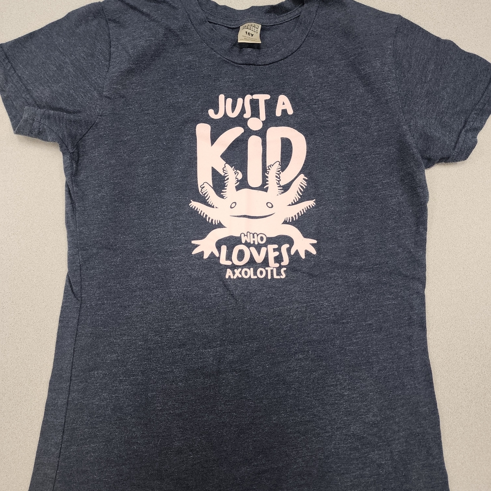 Navy Axolotl Kids T-Shirt